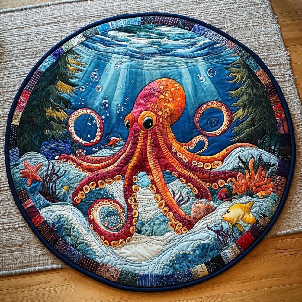 Tidal Dreams Quilted Round Mat
