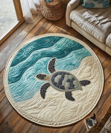 Tidal Drifter Quilted Round Mat