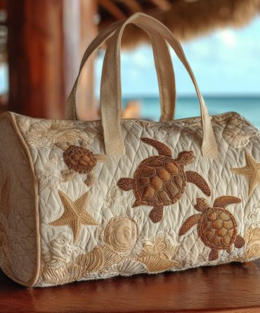 Tide Turtle Quilted Duffle Bag