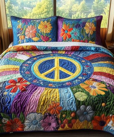 Tie-Dye Tranquility 3-Piece Quilted Bedding Set