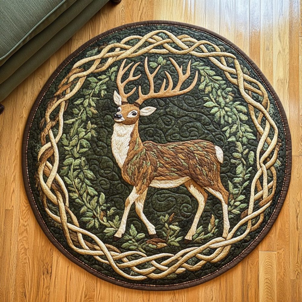 Timber Guardian Quilted Round Mat