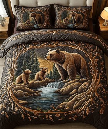 Timber Roar 3-Piece Quilted Bedding Set