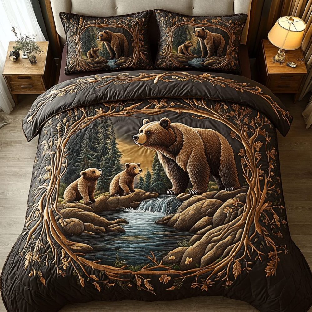 Timber Roar 3-Piece Quilted Bedding Set