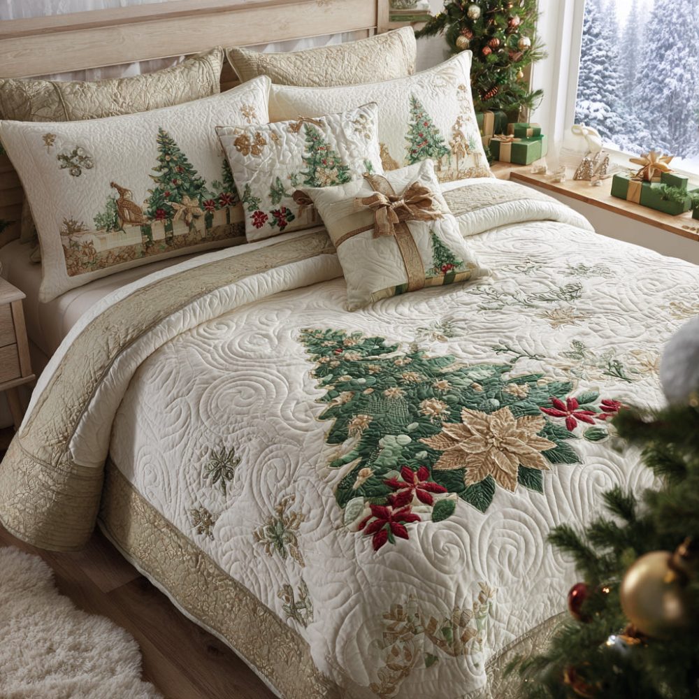 Timeless Noel 3-Piece Quilted Bedding Set