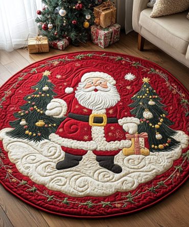 Tinsel Town Quilted Round Mat