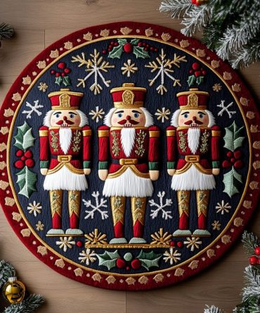 Tinsel Town Quilted Round Mat