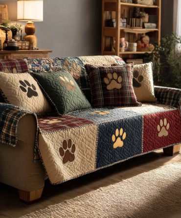 Tiny Prints Quilted Sofa Cover