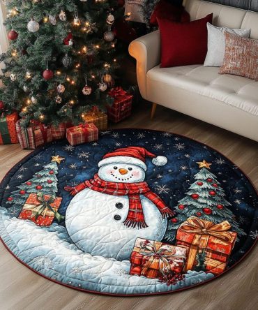 Tis The Season Quilted Round Mat