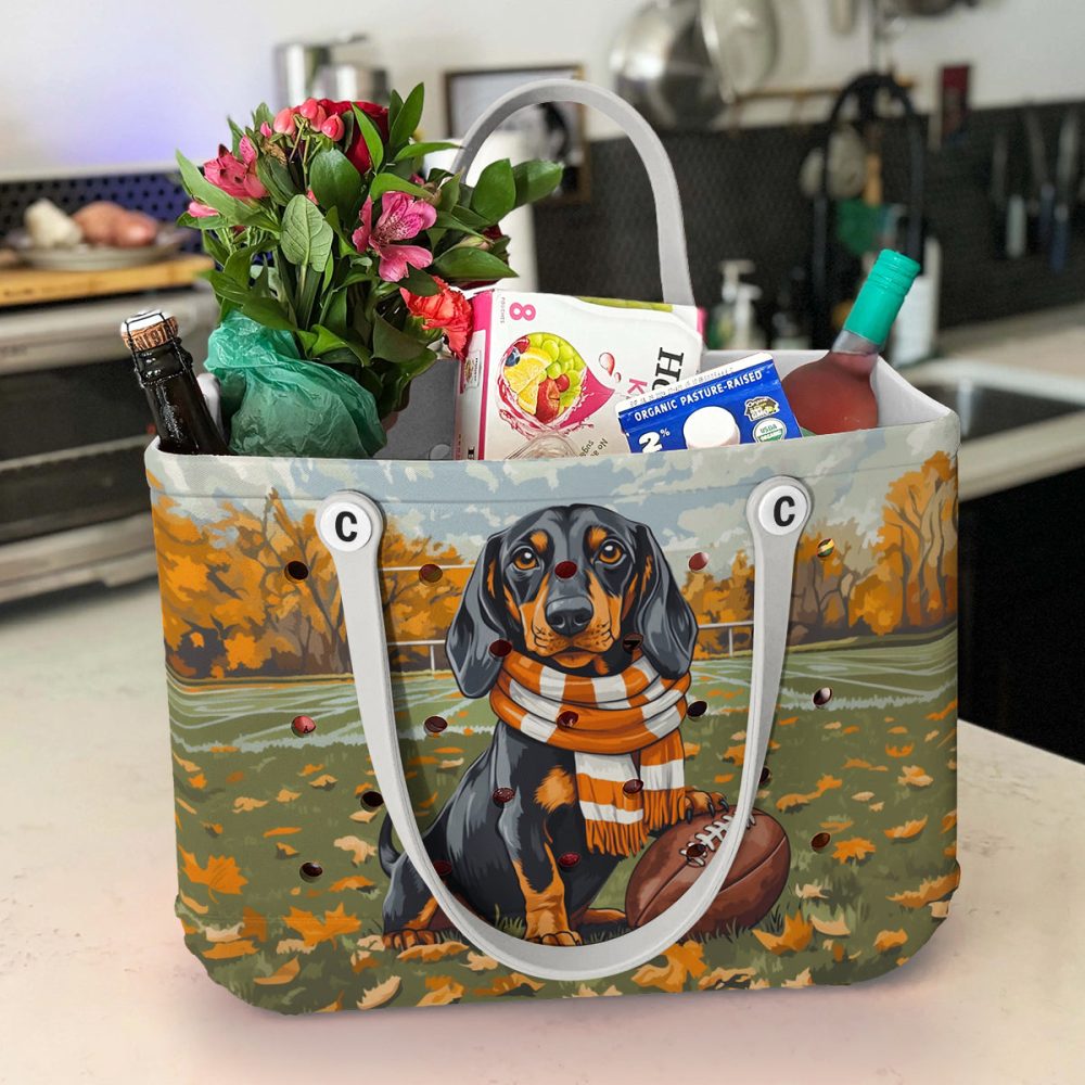 Bucket Tote Bag, Limited Edition Bogg Bag, Beach Bag Touchdown Pup - Image 4