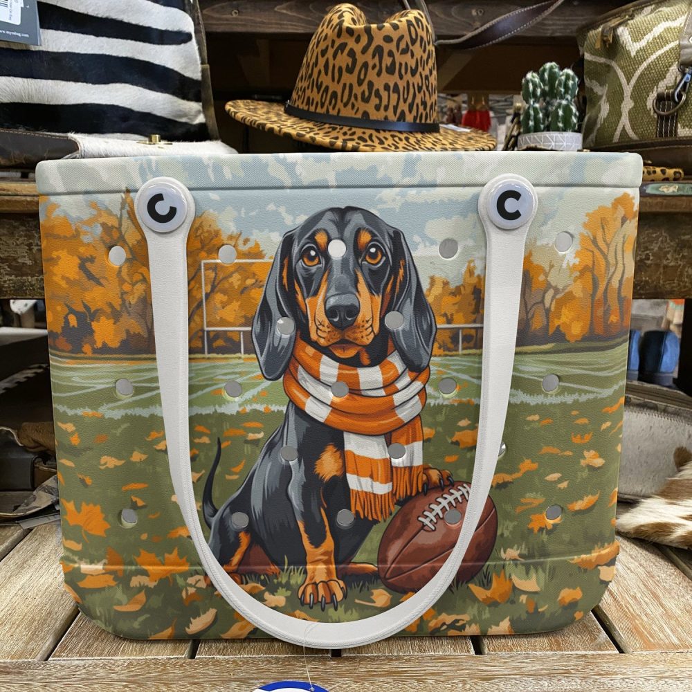 Bucket Tote Bag, Limited Edition Bogg Bag, Beach Bag Touchdown Pup - Image 6