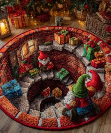 Toy Tunnel Quilted Round Mat