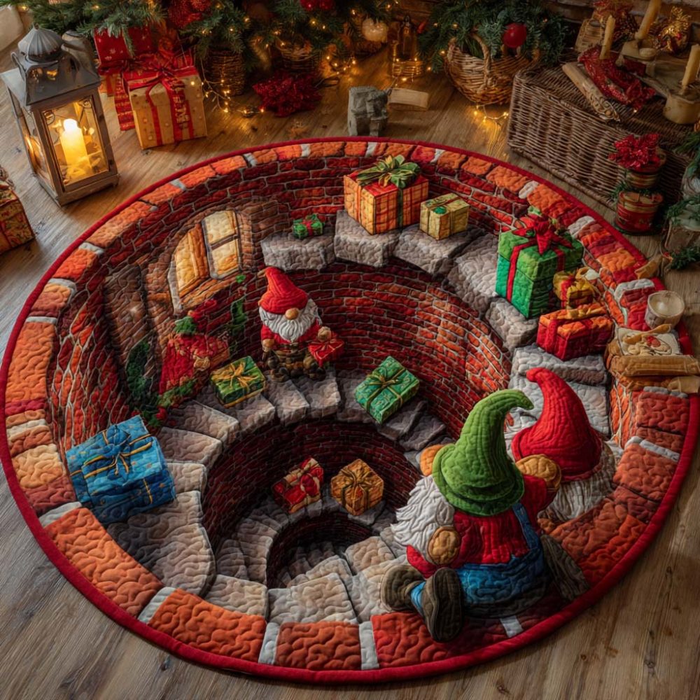 Toy Tunnel Quilted Round Mat