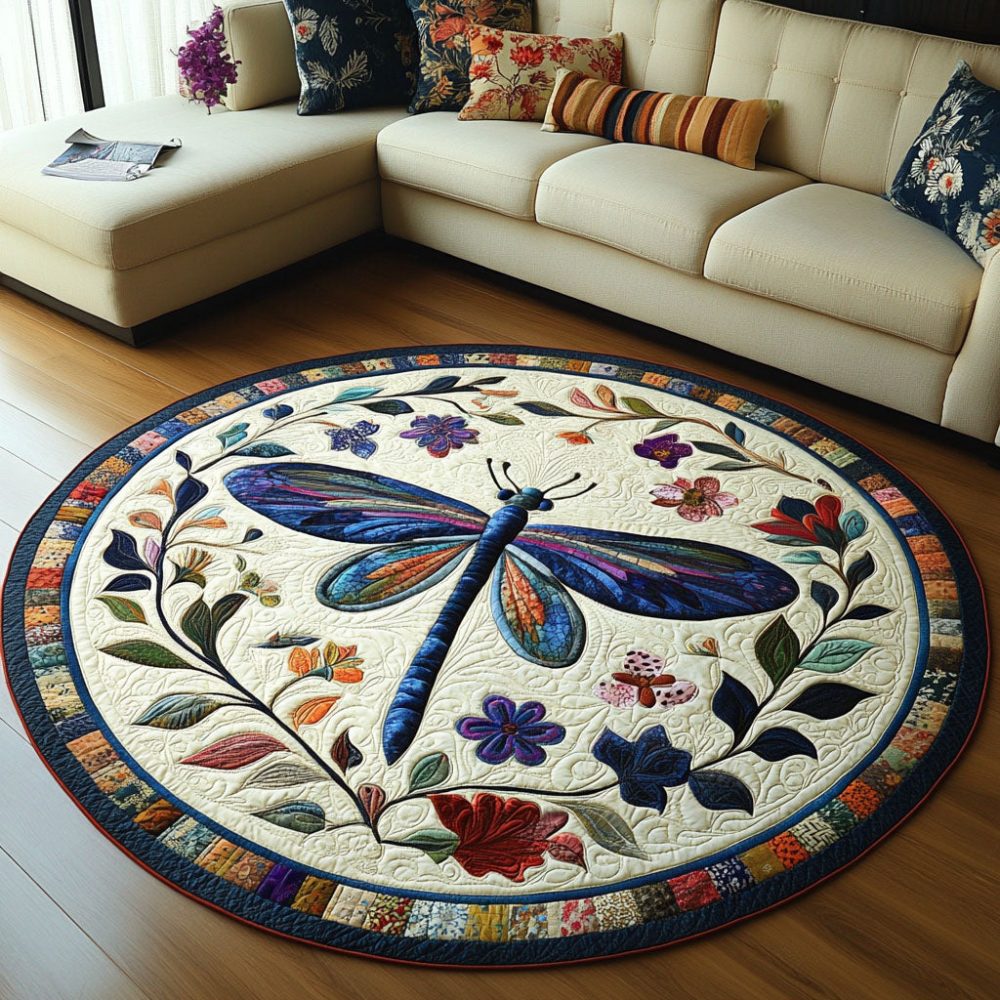 Tranquil Flight Quilted Round Mat
