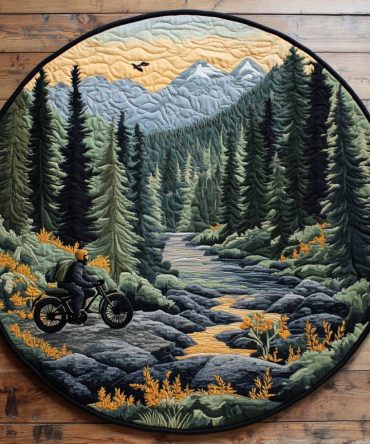 Tranquil Forest Quilted Round Mat