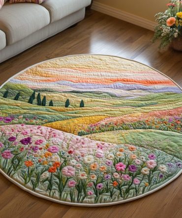 Tranquil Lands Quilted Round Mat