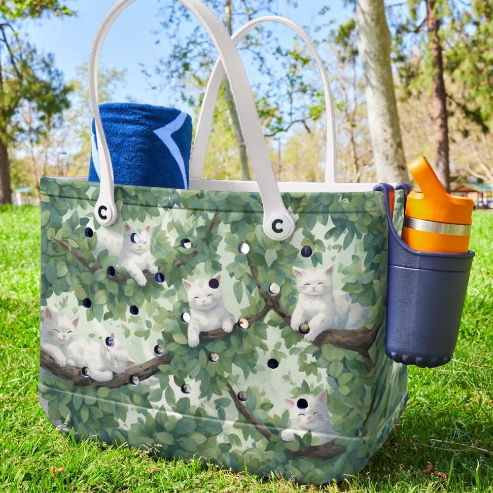 Bucket Tote Bag, Limited Edition Bogg Bag, Beach Bag Tree Branch Nap Party - Image 3