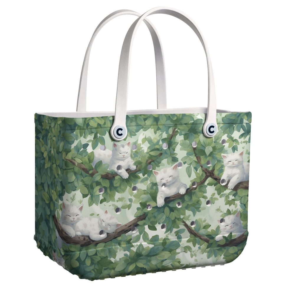 Bucket Tote Bag, Limited Edition Bogg Bag, Beach Bag Tree Branch Nap Party