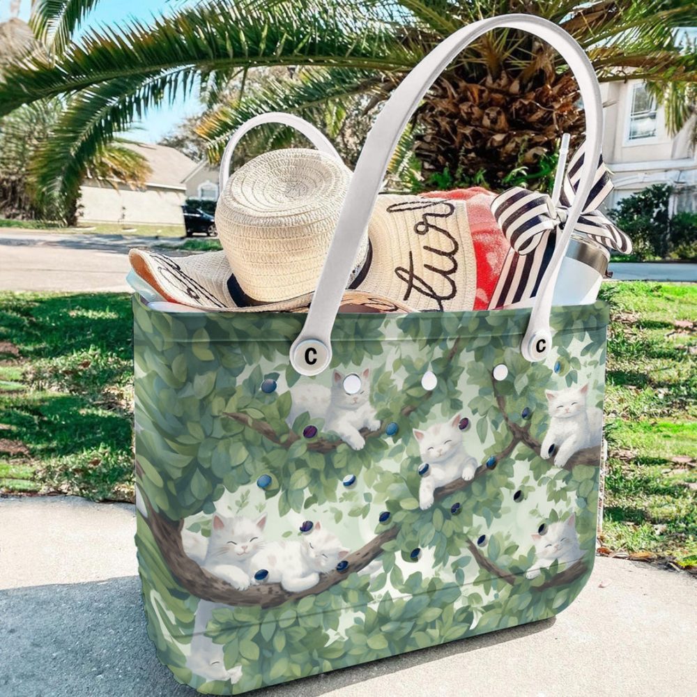 Bucket Tote Bag, Limited Edition Bogg Bag, Beach Bag Tree Branch Nap Party - Image 4