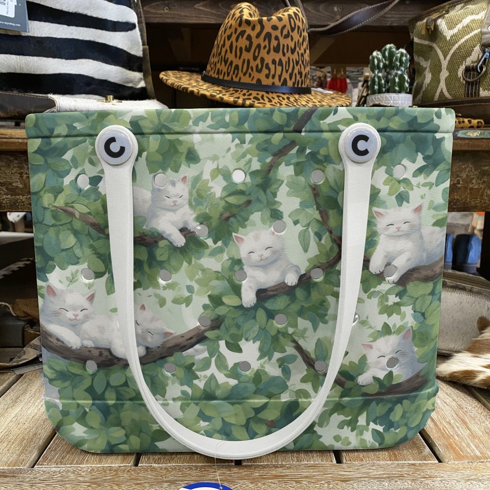 Bucket Tote Bag, Limited Edition Bogg Bag, Beach Bag Tree Branch Nap Party - Image 5