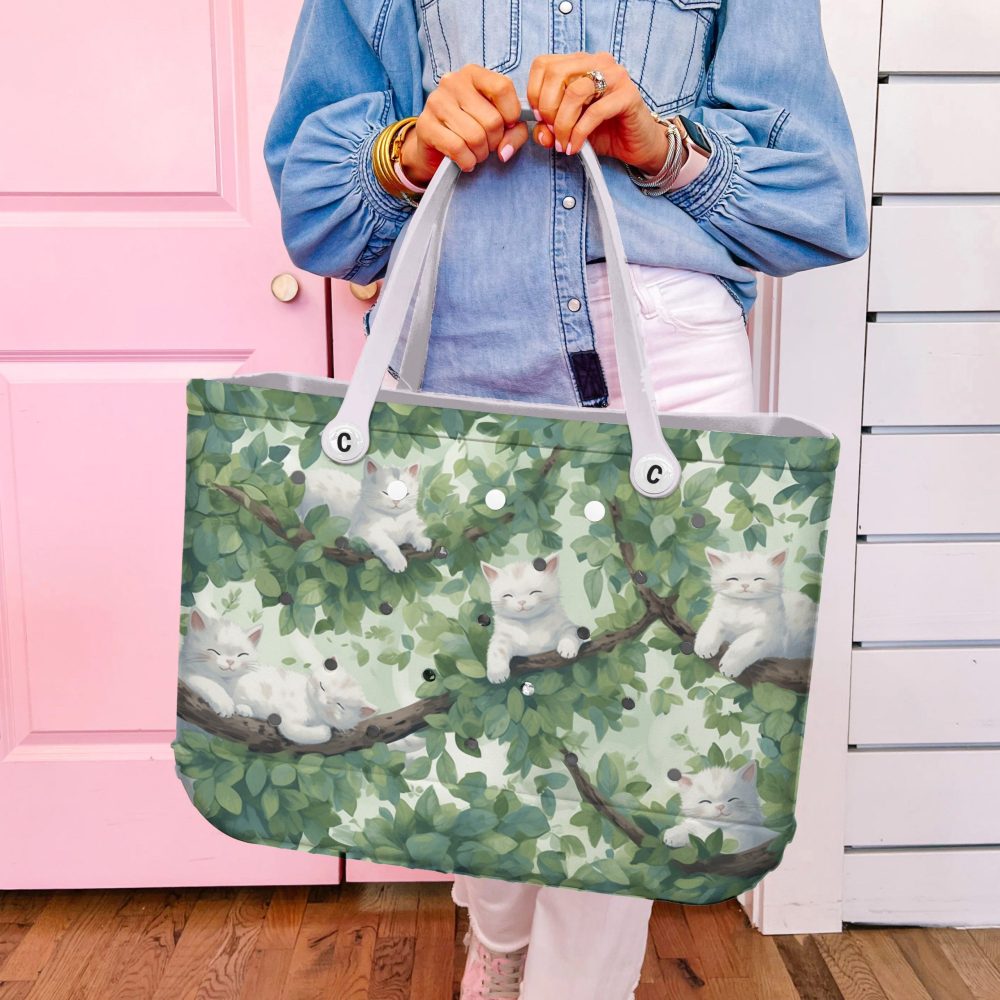 Bucket Tote Bag, Limited Edition Bogg Bag, Beach Bag Tree Branch Nap Party - Image 6