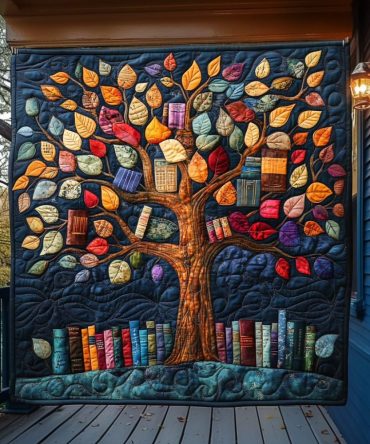 Tree Of Knowledge Quilted Blanket