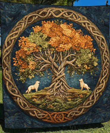 Tree Of Life Quilted Blanket