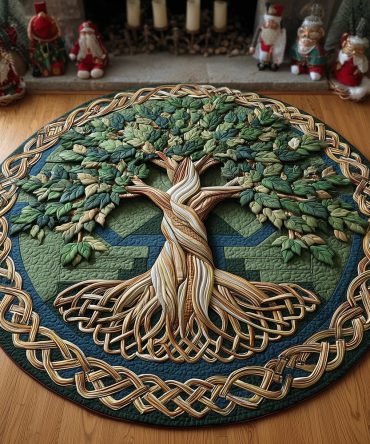 Tree Of Life Quilted Round Mat