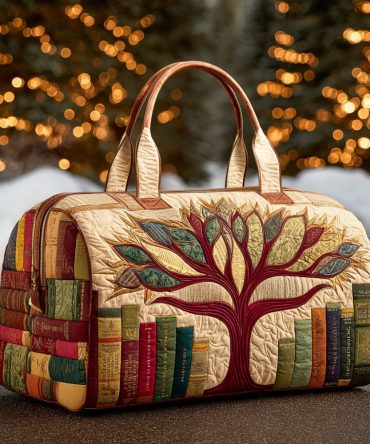 Tree Of Knowledge Quilted Duffle Bag