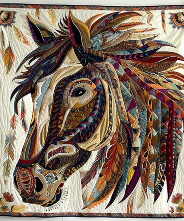 Tribal Gallop Quilted Blanket