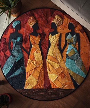 Tribal Harmony Quilted Round Mat