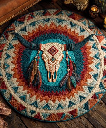 Tribal Spirit Quilted Round Mat