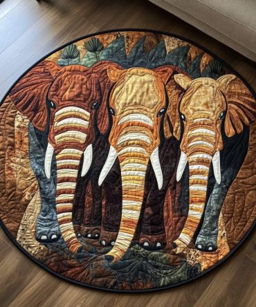 Tribal Stomp Quilted Round Mat