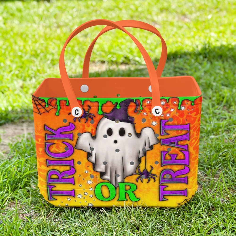 Spooky Halloween Trick Or Treat Tote Bag – Durable & Festive Design - Image 2