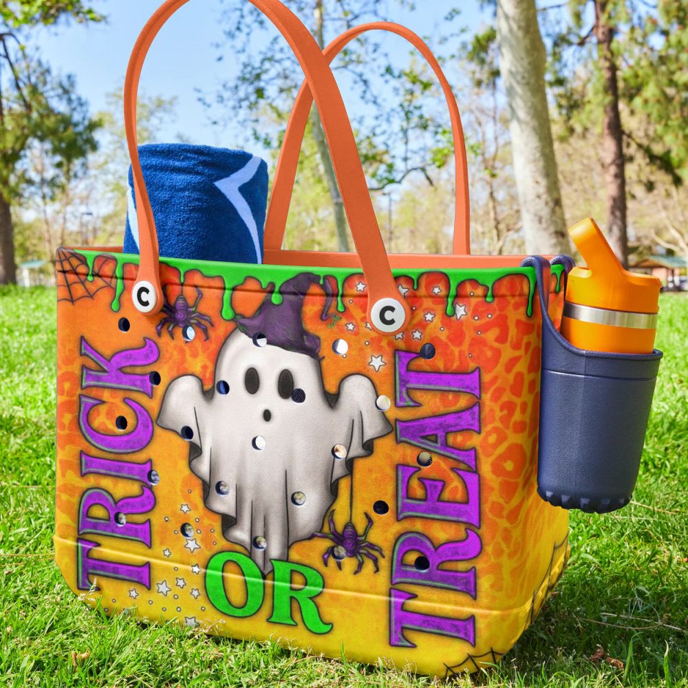 Spooky Halloween Trick Or Treat Tote Bag – Durable & Festive Design - Image 3