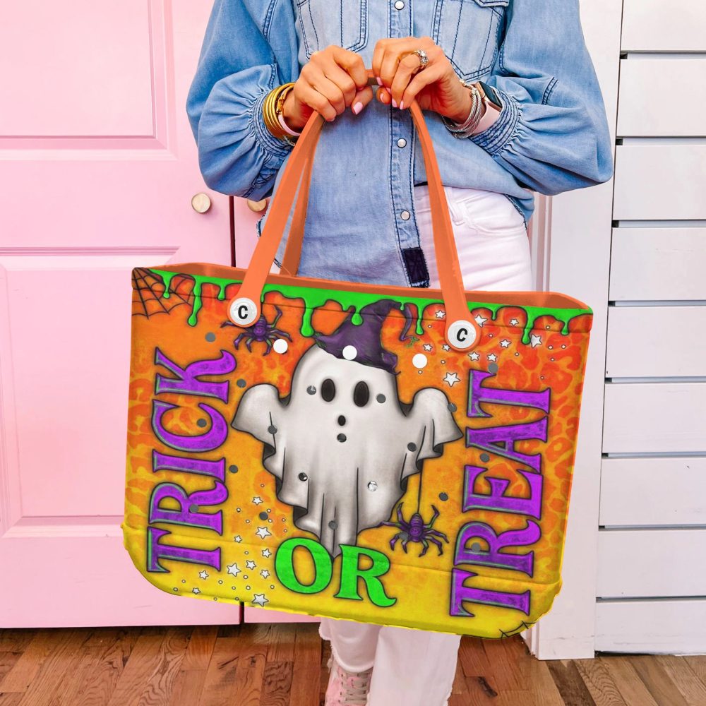 Spooky Halloween Trick Or Treat Tote Bag – Durable & Festive Design - Image 5