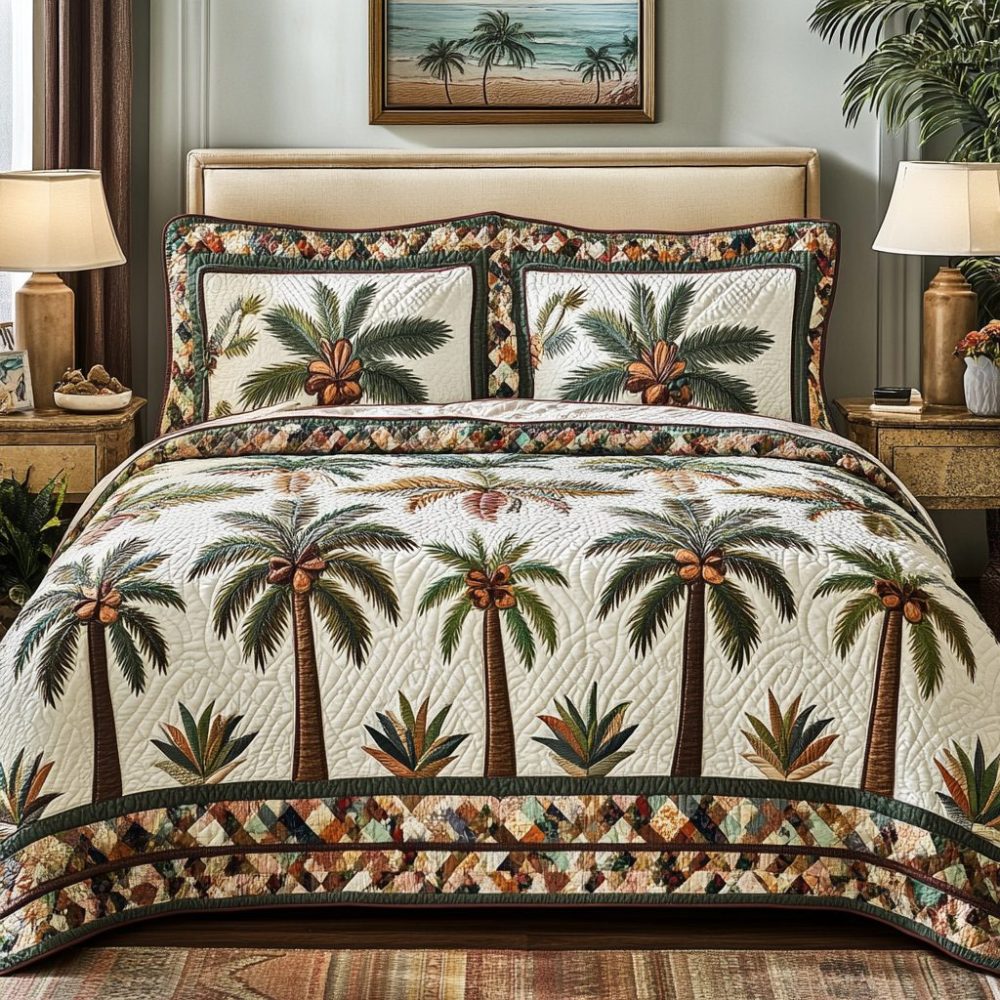 Tropic Touch 3-Piece Quilted Bedding Set