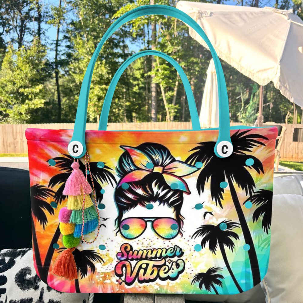 Bucket Tote Bag, Limited Edition Bogg Bag, Beach Bag Tropical Summer - Image 2