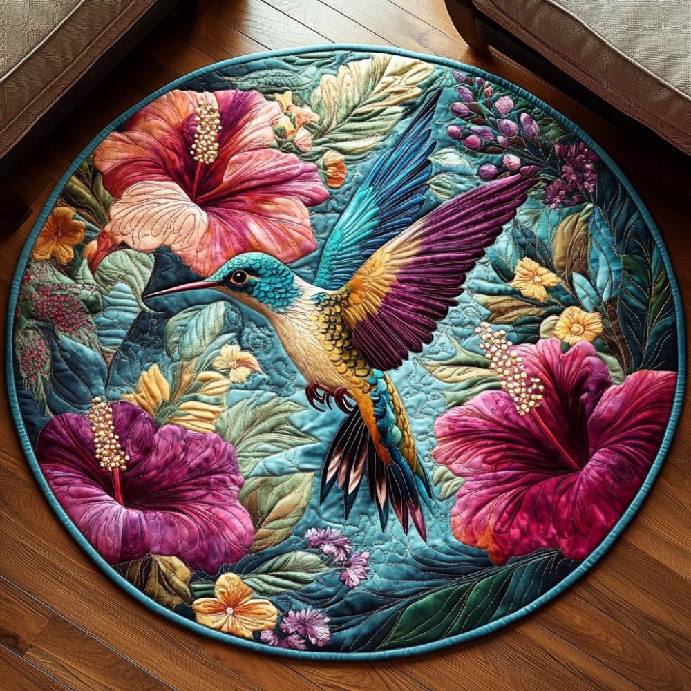 Tropical Ballet Quilted Round Mat