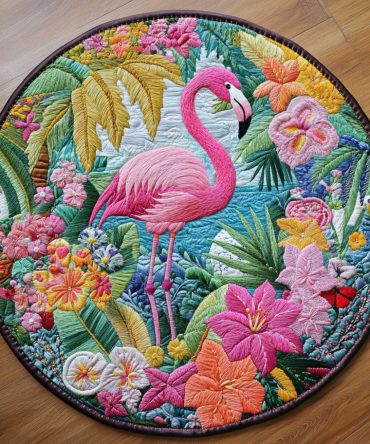 Tropical Bliss Quilted Round Mat