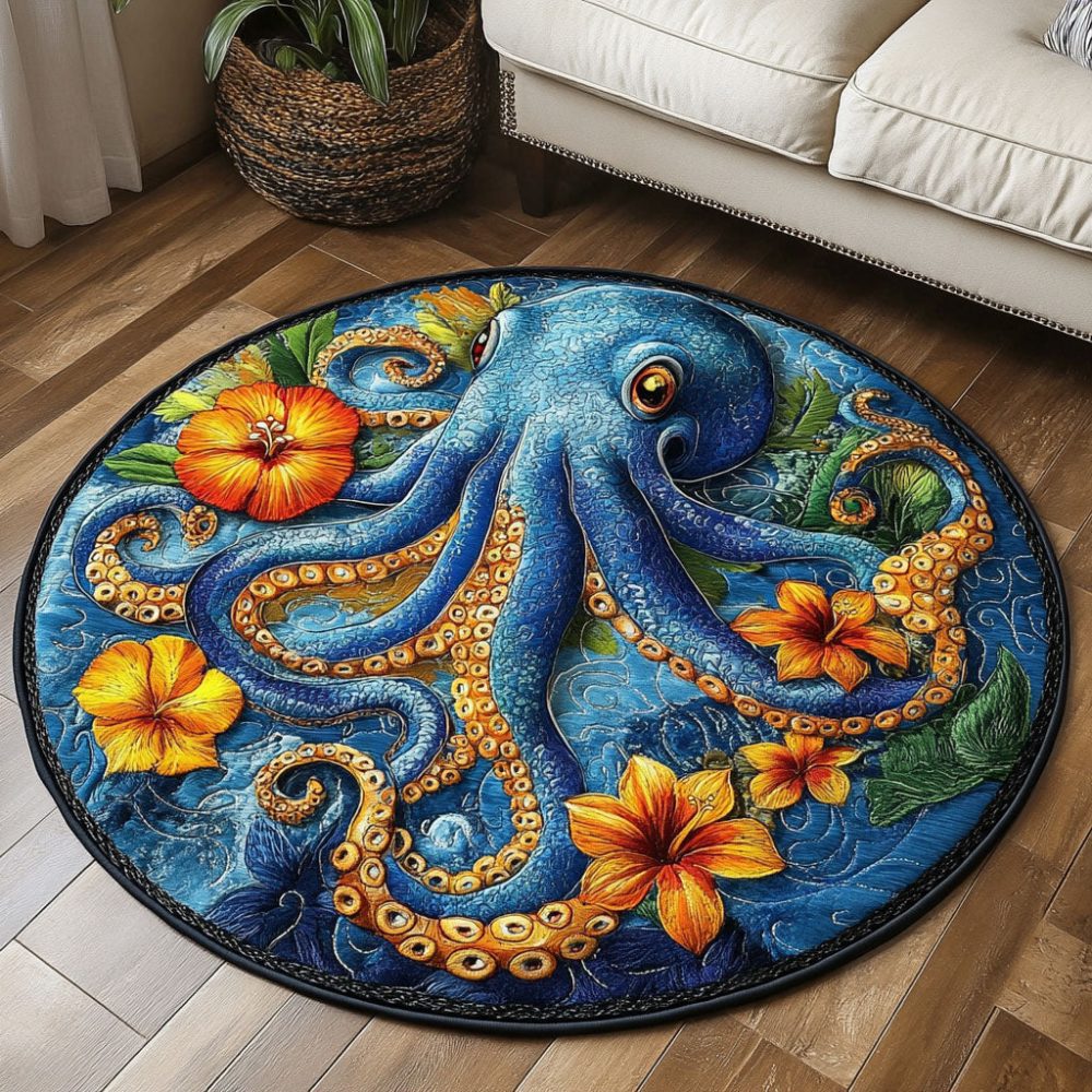 Tropical Hug Quilted Round Mat