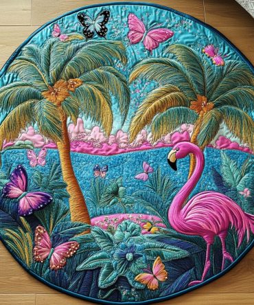 Tropical Paradise Quilted Round Mat