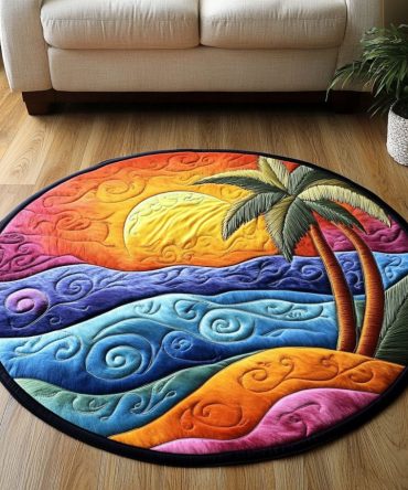 Tropical Paradise Quilted Round Mat
