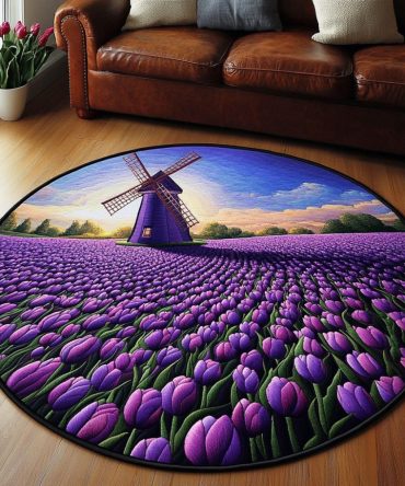 Tulip Daydreams Quilted Round Mat