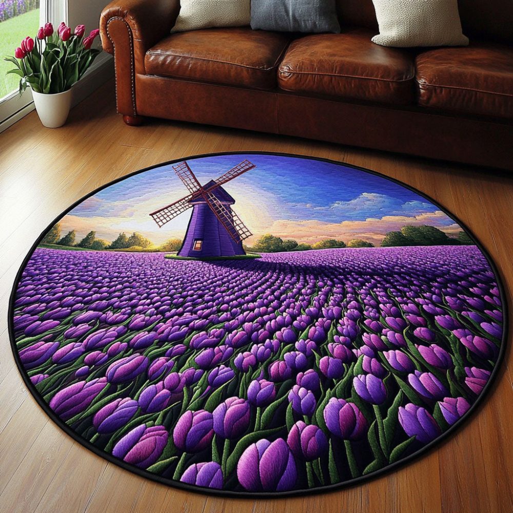 Tulip Daydreams Quilted Round Mat