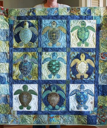 Turtle Tide Quilted Blanket
