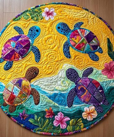 Turtle Comfort Quilted Round Mat