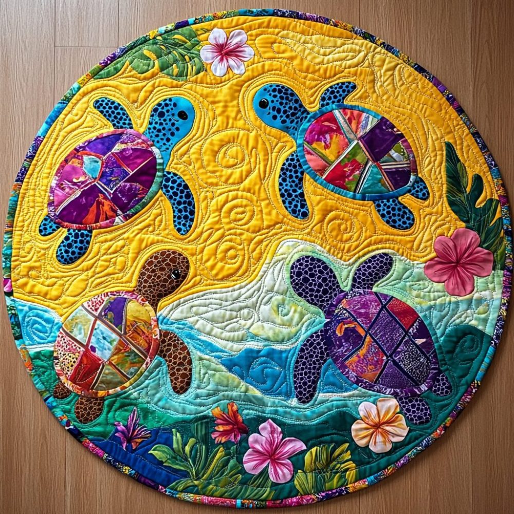 Turtle Comfort Quilted Round Mat