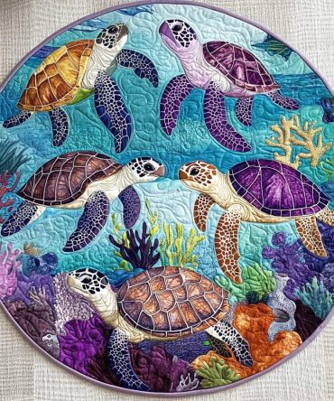 Turtle Comfort Quilted Round Mat