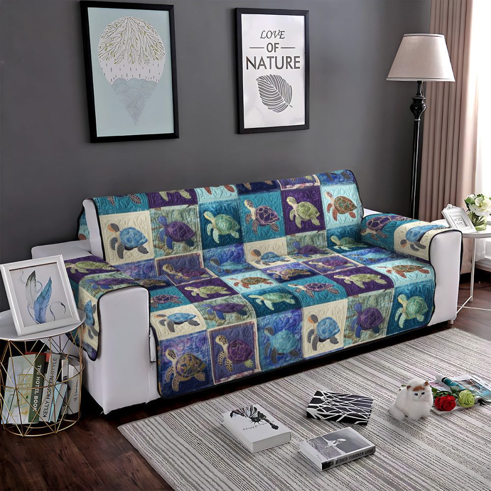 Turtle Cove Quilted Sofa Cover - Image 3