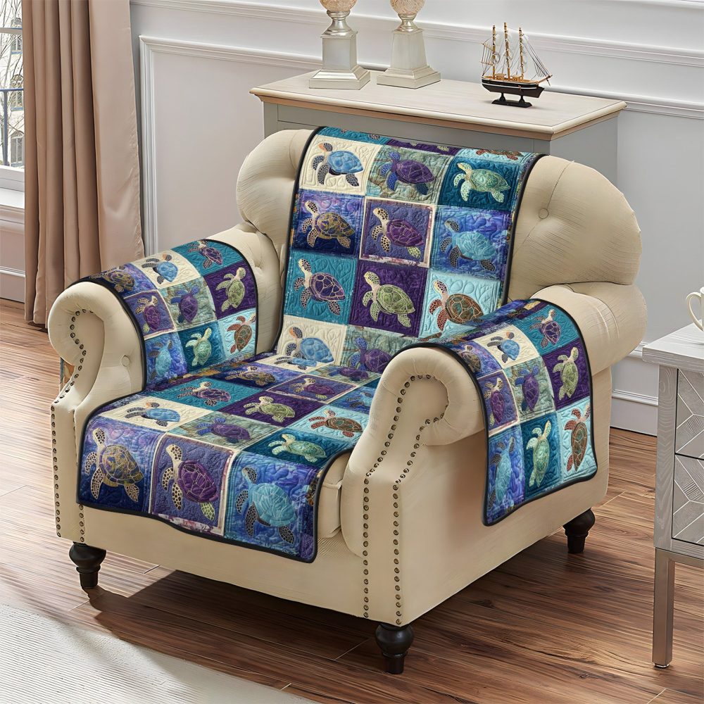 Turtle Cove Quilted Sofa Cover - Image 5
